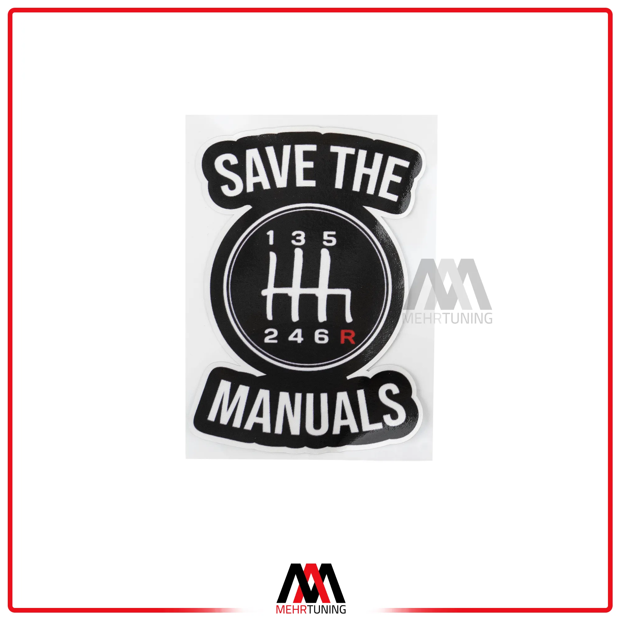 استیکر ماشین طرح SAVE THE MANUALS